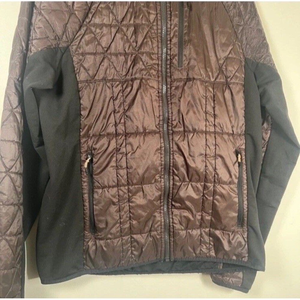 SMARTWOOL Jacket Men’s Large Hybrid Puffer Merino Wool Full Zip Black and Brown - Picture 8 of 13